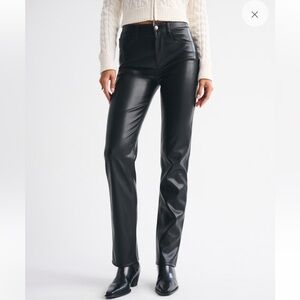 Abercrombie & Fitch Black Vegan Leather Pants